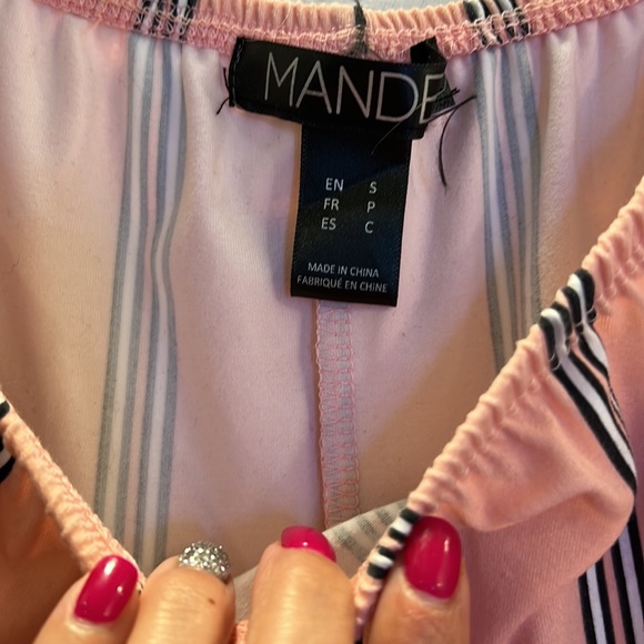 Mandees Pink 3/4 Tie Sleeve Top - Picture 5 of 7